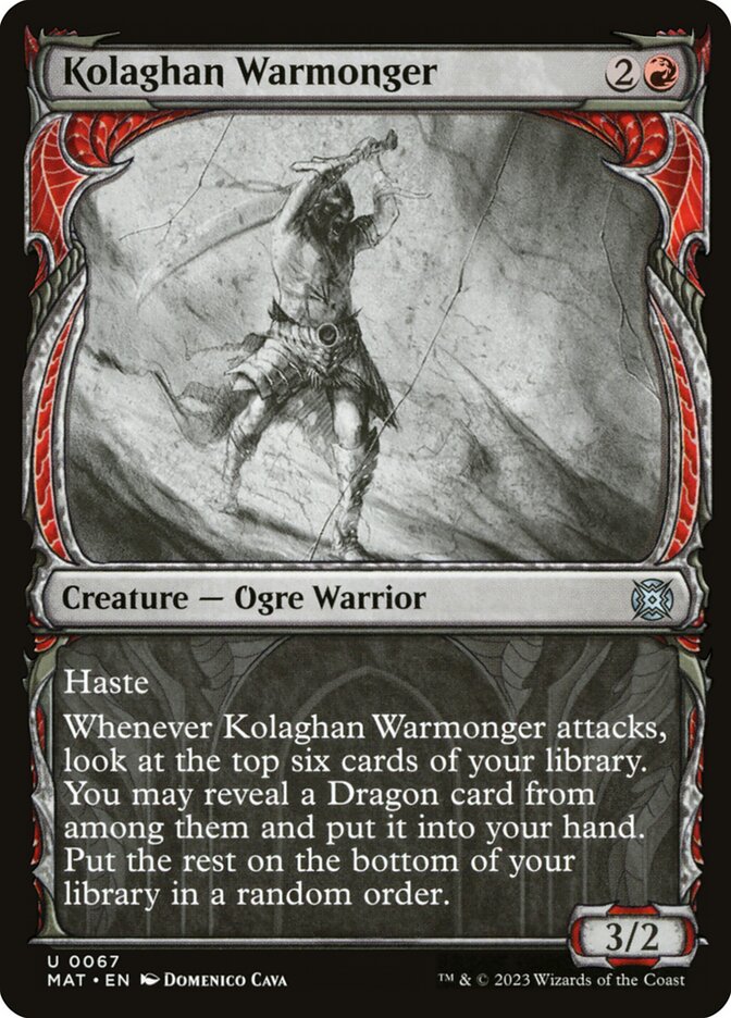 Kolaghan Warmonger (Showcase) Magic The Gathering