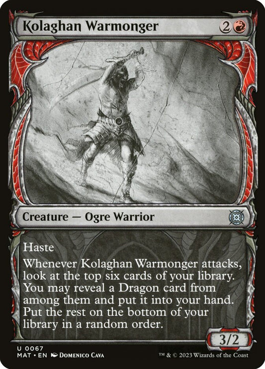 Kolaghan Warmonger (Showcase) Magic The Gathering