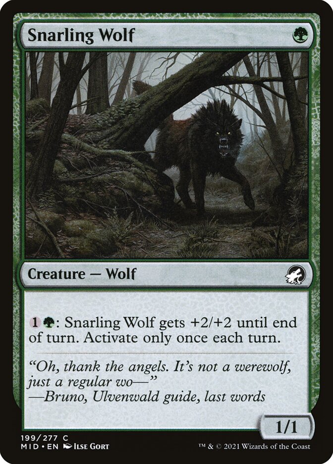 Snarling Wolf Magic The Gathering