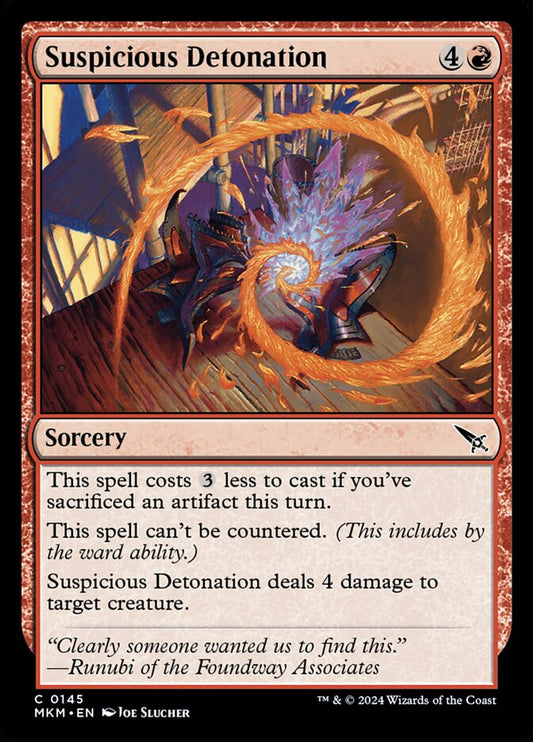 Suspicious Detonation Magic The Gathering