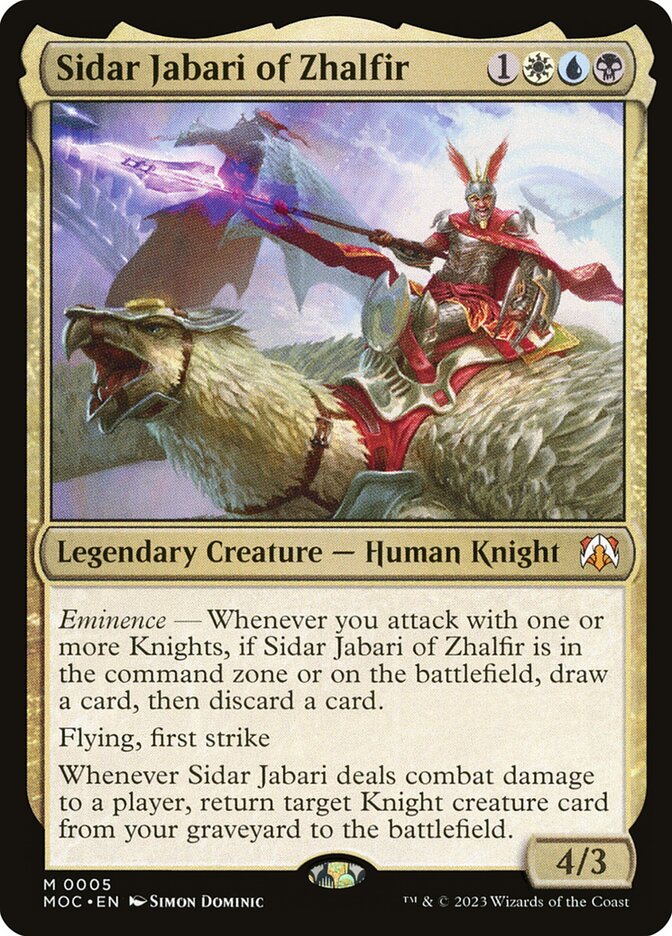 Sidar Jabari of Zhalfir Magic The Gathering