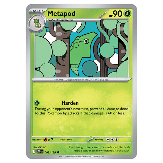 Pokemon - Scarlet & Violet - Journey Together - Metapod - 002/159 Pokemon