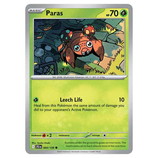 Pokemon - Scarlet & Violet - Journey Together - Paras - 004/159 Pokemon