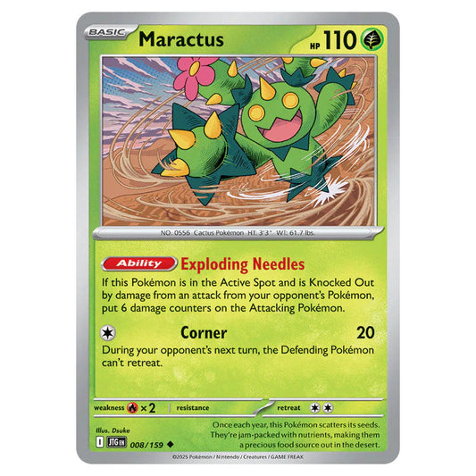 Pokemon - Scarlet & Violet - Journey Together - Maractus - 008/159 Pokemon
