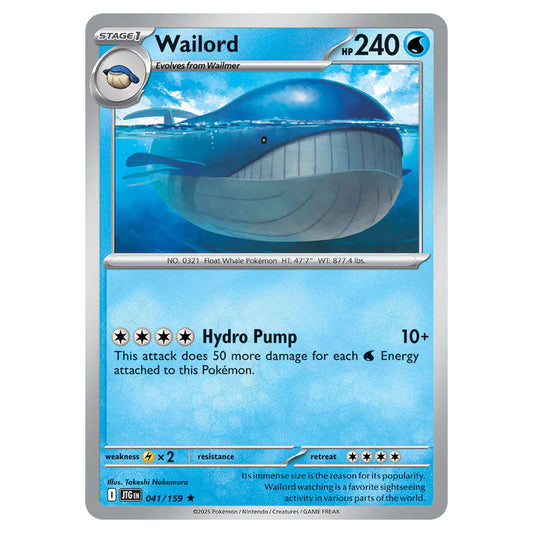 Pokemon - Scarlet & Violet - Journey Together - Wailord - 041/159 Pokemon