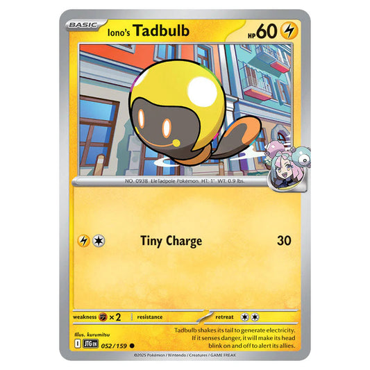 Pokemon - Scarlet & Violet - Journey Together - Iono's Tadbulb - 052/159 Pokemon