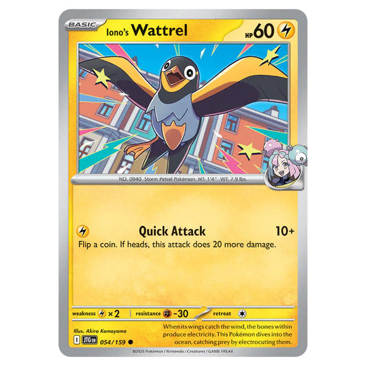 Pokemon - Scarlet & Violet - Journey Together - Iono's Wattrel - 054/159 Pokemon