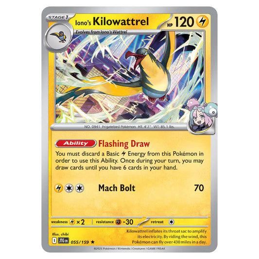Pokemon - Scarlet & Violet - Journey Together - Iono's Kilowattrel - 055/159 Pokemon