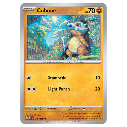 Pokemon - Scarlet & Violet - Journey Together - Cubone - 076/159 Pokemon