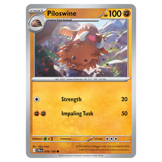 Pokemon - Scarlet & Violet - Journey Together - Piloswine - 078/159 Pokemon