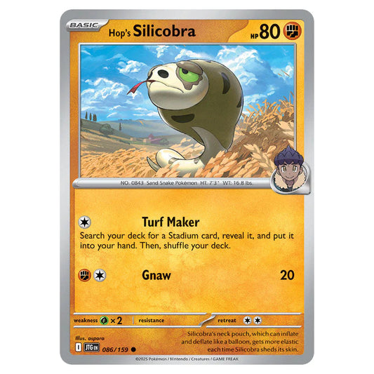 Pokemon - Scarlet & Violet - Journey Together - Hop's Silicobra - 086/159 Pokemon