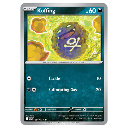 Pokemon - Scarlet & Violet - Journey Together - Koffing - 091/159 Pokemon