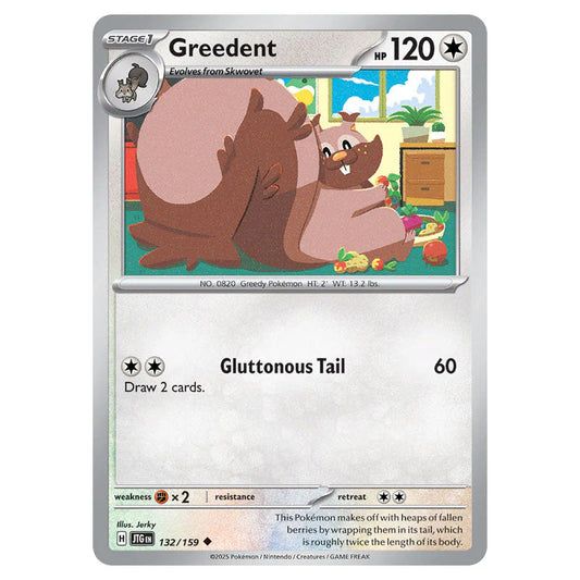 Pokemon - Scarlet & Violet - Journey Together - Greedent - 132/159 Pokemon