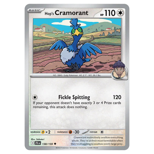 Pokemon - Scarlet & Violet - Journey Together - Hop's Cramorant - 138/159 Pokemon