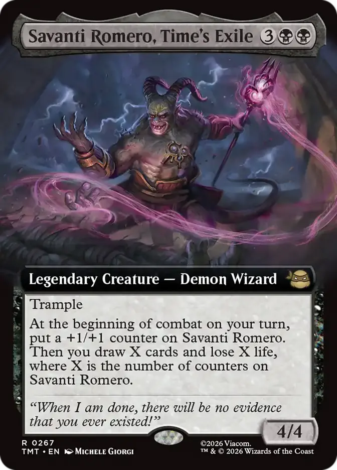 Savanti Romero, Time's Exile (Extended Art Foil) [Teenage Mutant Ninja Turtles] Armchair Generals