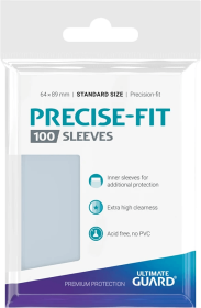 Ultimate Guard Precise-Fit - 100 Standard Size Card Sleeves - Clear Armchair Generals